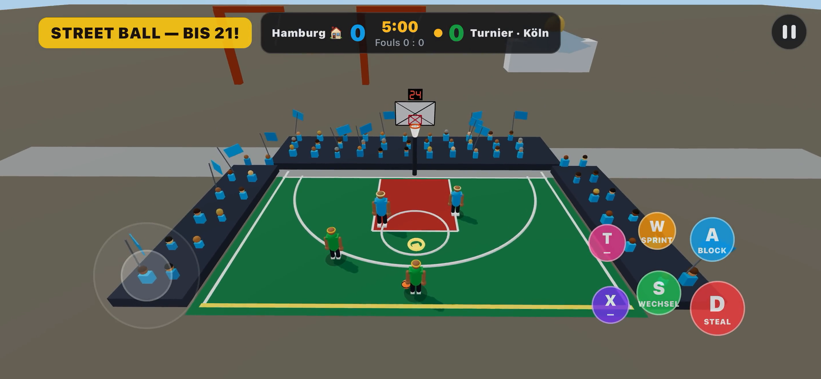 Point target setting screenshot